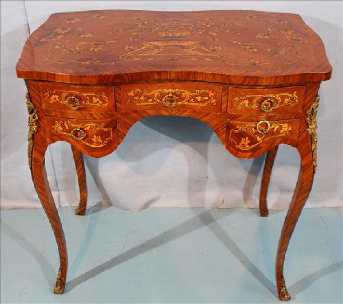 Small Inlaid French Writing Desk 31in T 31 In W Jan 13