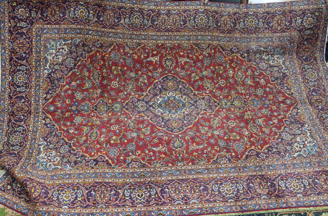 Semi antique Persian Kashan rug, 8.9 x 11.9 (1 of 2)