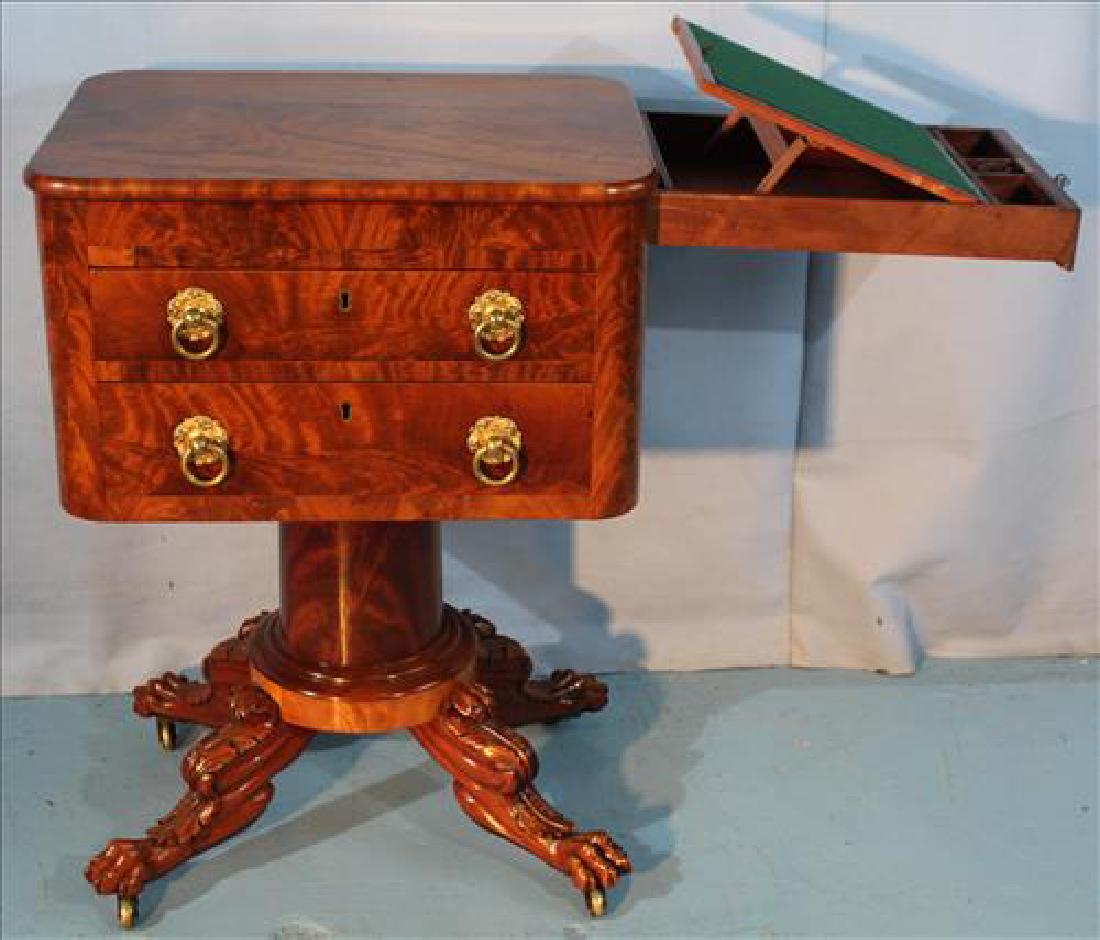 Mahogany Empire night stand with pull out writing (1 of 4)