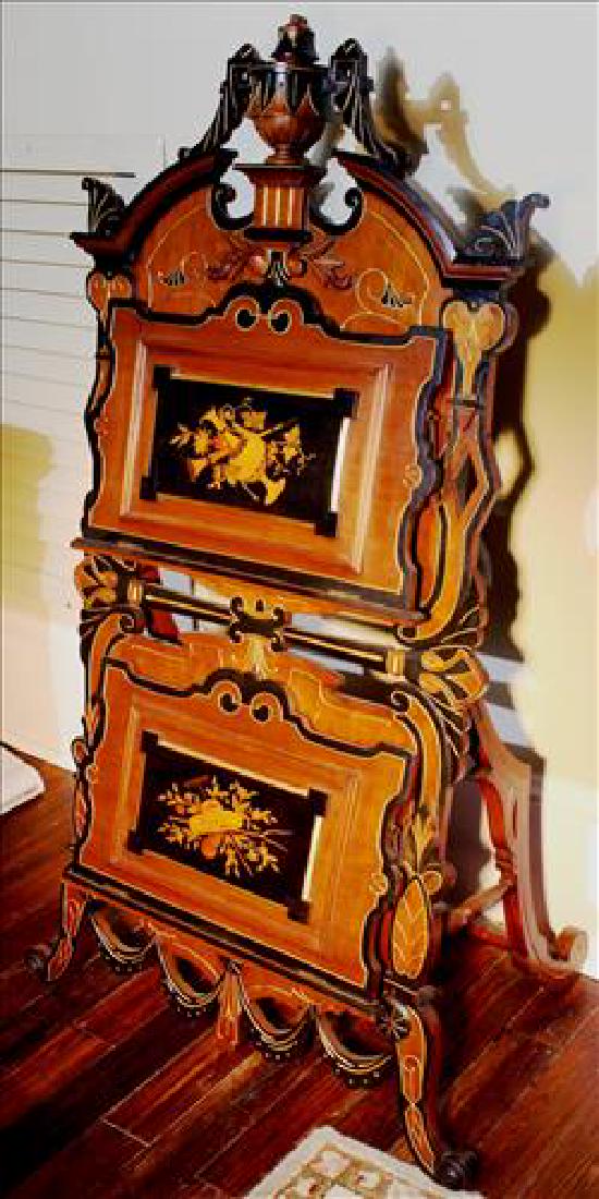 Walnut Victorian Renaissance magazine rack (1 of 5)