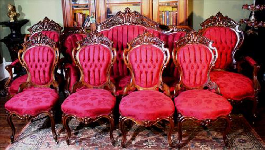 7 piece rosewood laminated parlor suite (1 of 6)