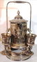 Victorian silverplate tilt-a-pour w original cups Sept