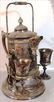 Victorian silverplate tilt-a-pour w original cups Sept - 2