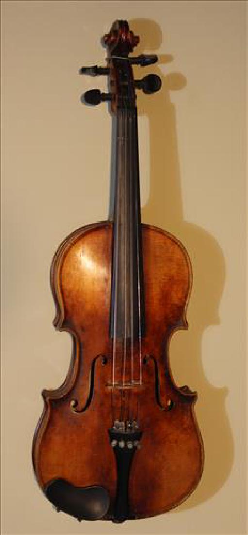 Old antique violin with original carrying case (1 of 2)