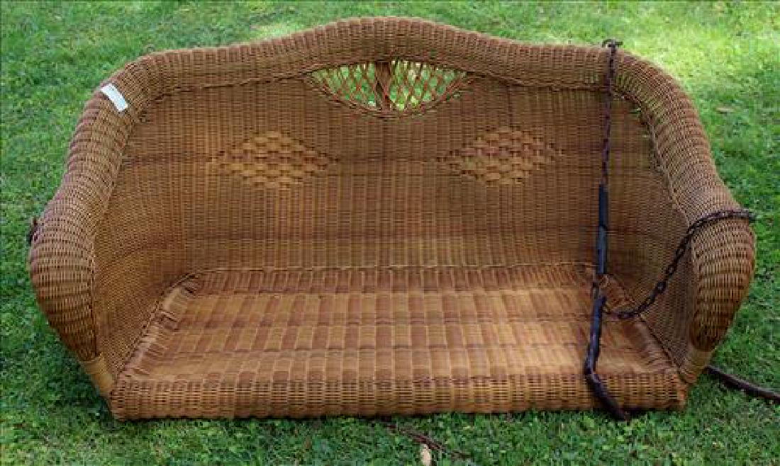 Wicker porch swing, 52 in. L, 25 in. W. (1 of 1)