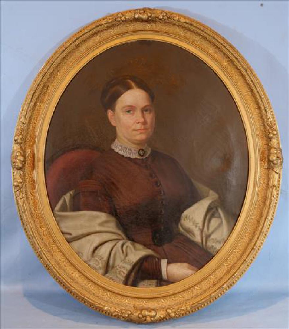 Oil on canvas of Margaret Acklen by Vanderlyn: Oil on canvas of Margaret Acklen by John Vanderlyn of New York, 1776 - 1852 (studied under Gilbert Stuart)
