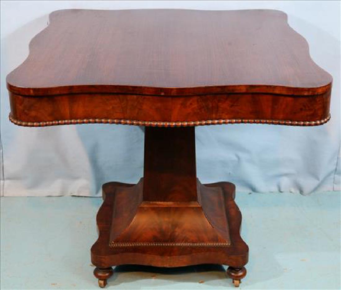 Mahogany Empire center table with bun feet (1 of 3)