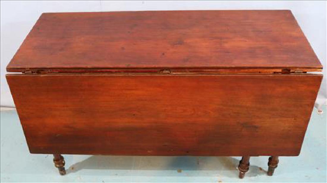 Very early walnut drop leaf kitchen table (1 of 3)