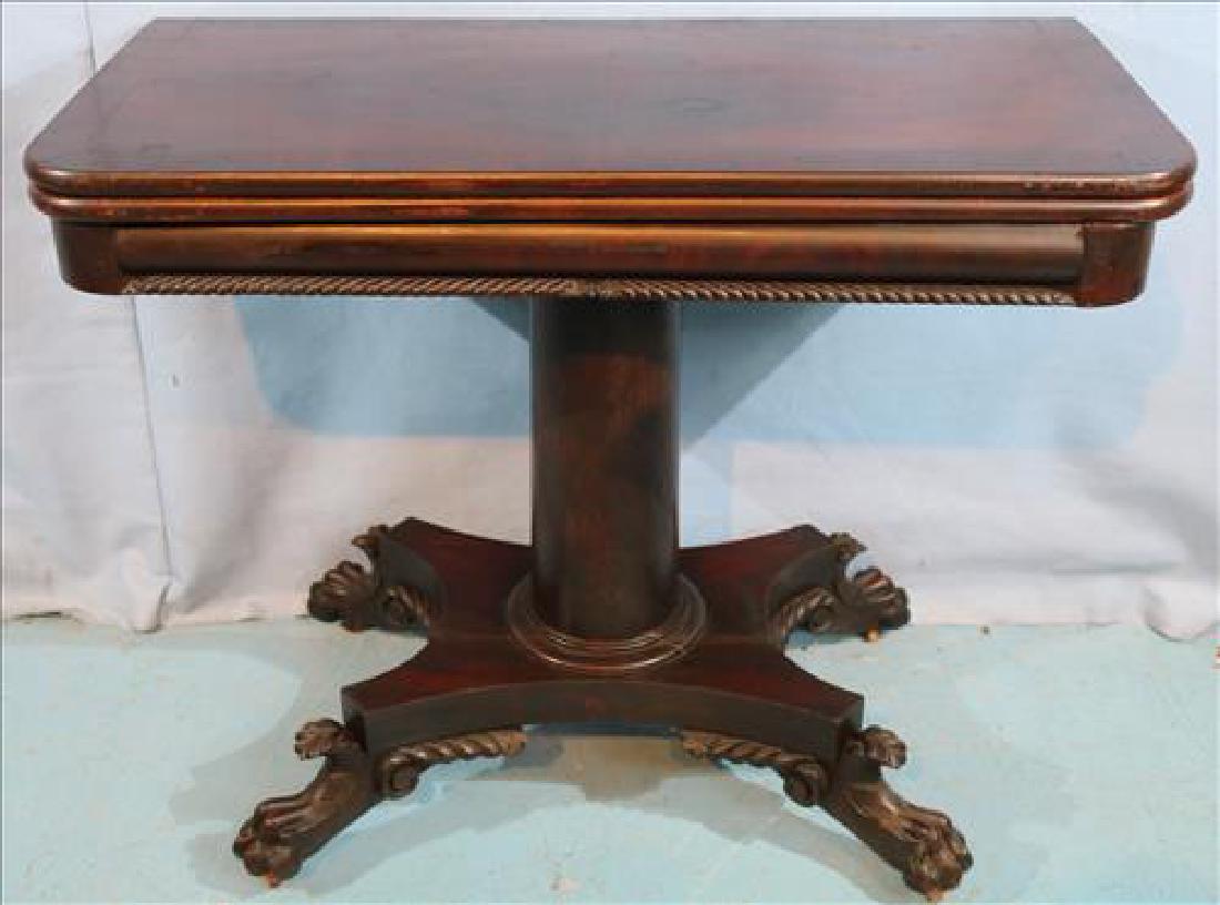 Empire mahogany game table with column base (1 of 3)