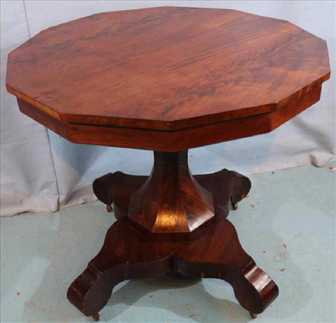 Oval mahogany Empire center table (1 of 3)
