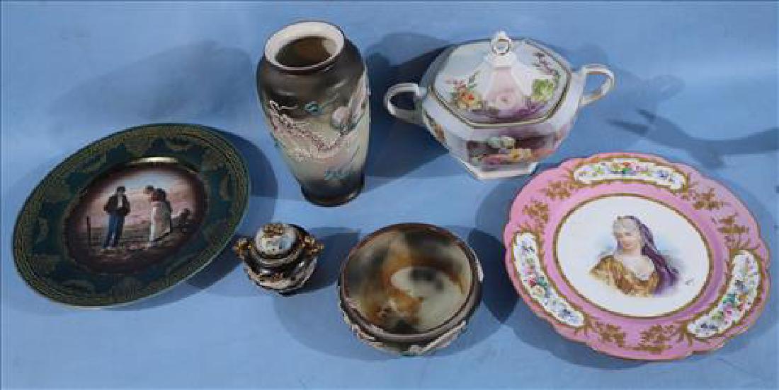 6 pieces of hand painted porcelain (1 of 5)