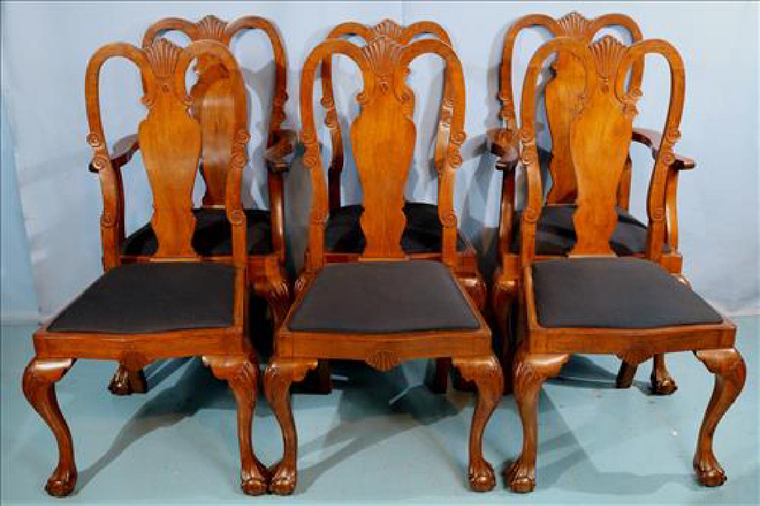 Set of 6 Chippendale mahogany chairs (1 of 3)
