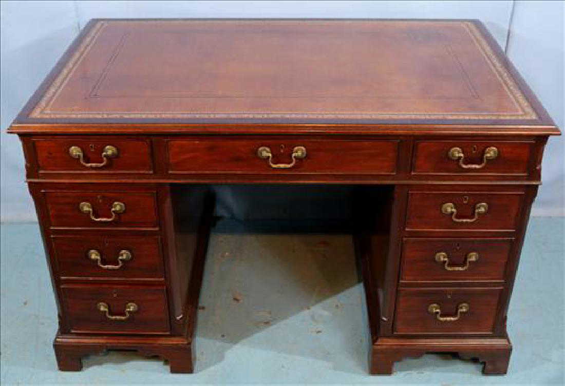 3 Piece Mahogany English Antique Desk - 3 Piece Mahogany English Antique Desk