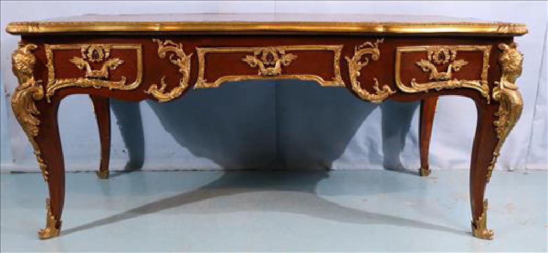 French Bureau plat desk w bronze mounts (1 of 6)