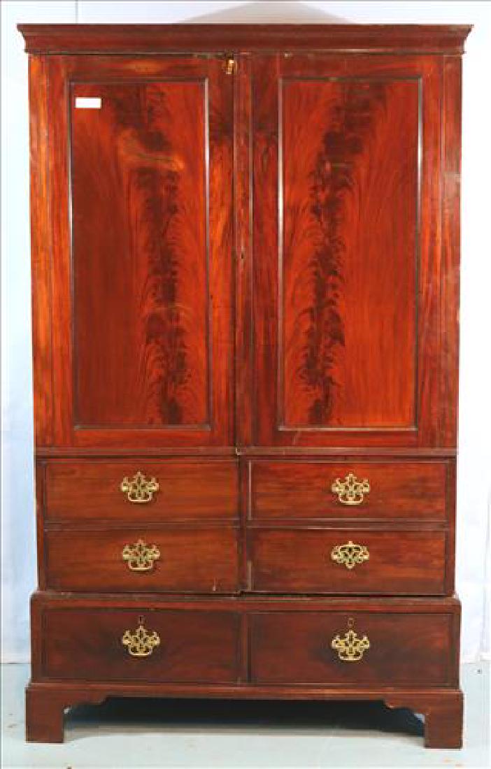 19th Century English wardrobe with 2 doors