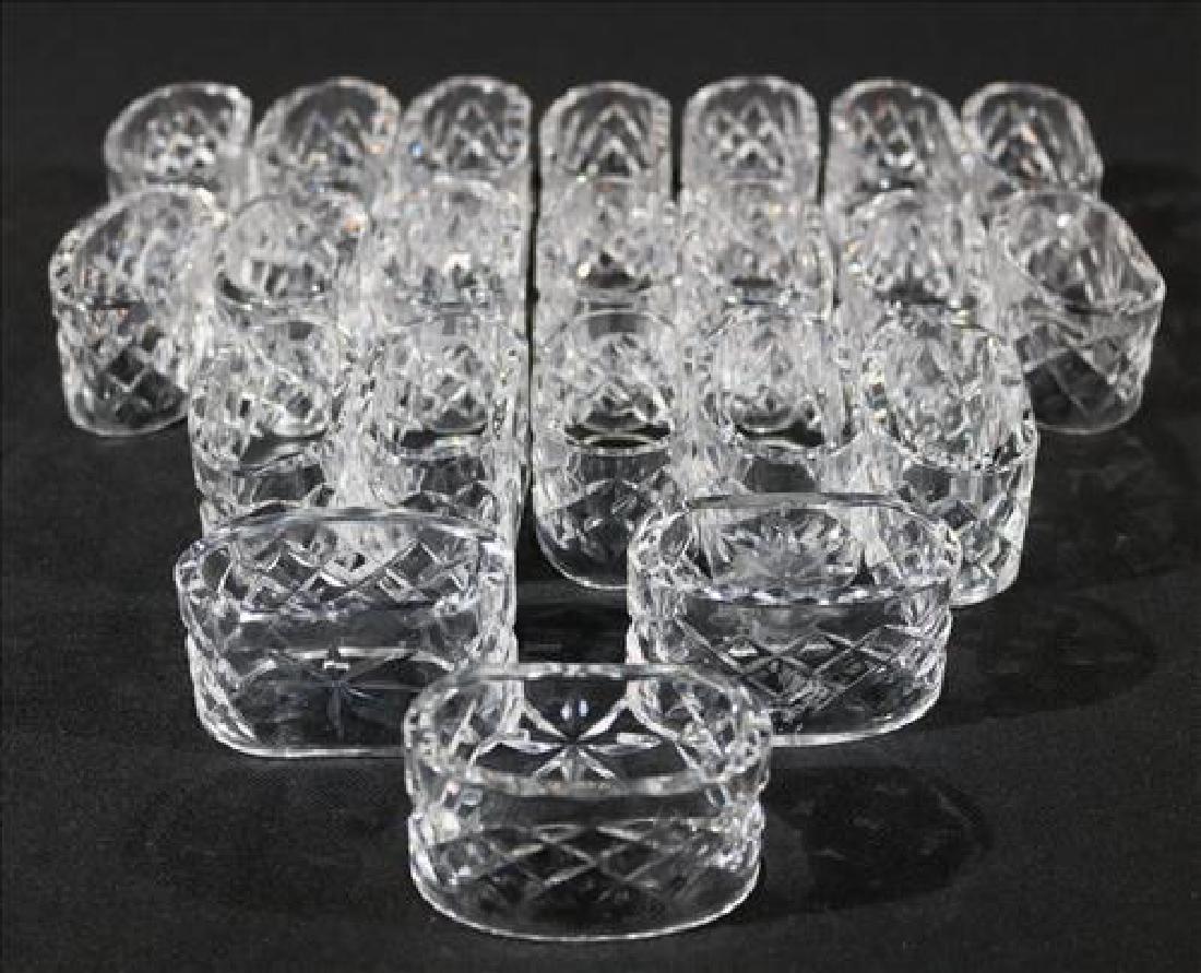 22 Waterford napkin rings, 1.5 in. T, 3 in. W: 22 Waterford napkin rings, 1.5 in. T, 3 in. W