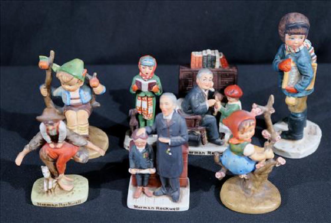 7 pieces of assorted German figurines