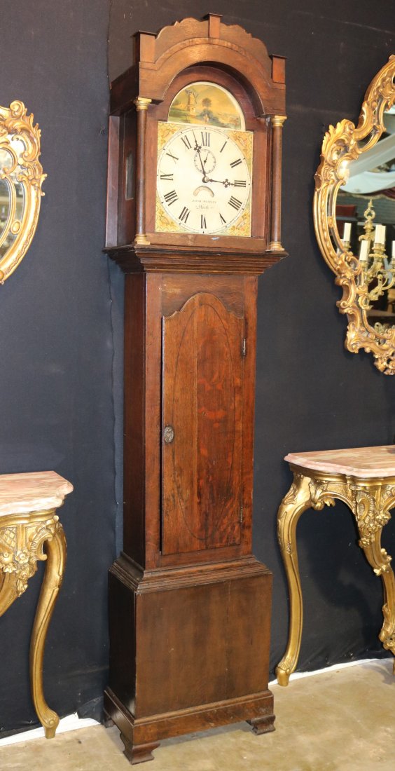 Possibly 18th Century oak grandfather clock (1 of 5)