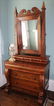 Period Empire mahogany gothic dresser with scroll front
