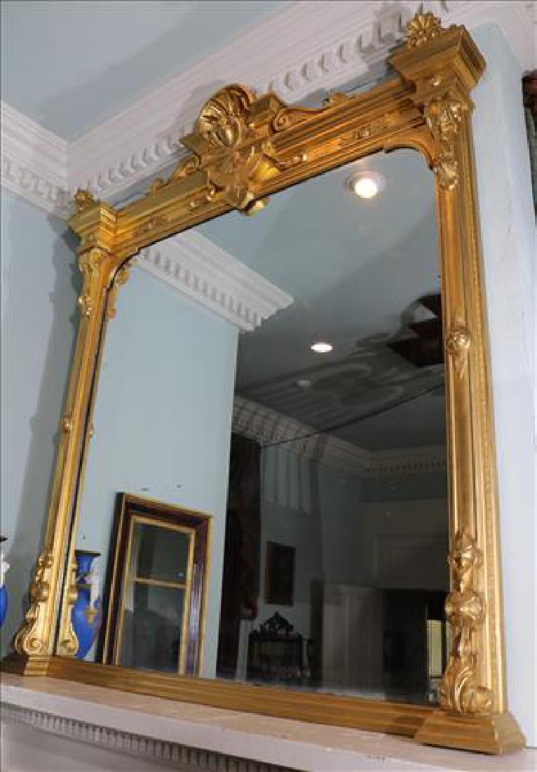 Large gold gilded over the mantle mirror (1 of 4)
