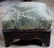 Empire mahogany footstool with green upholstery - 2