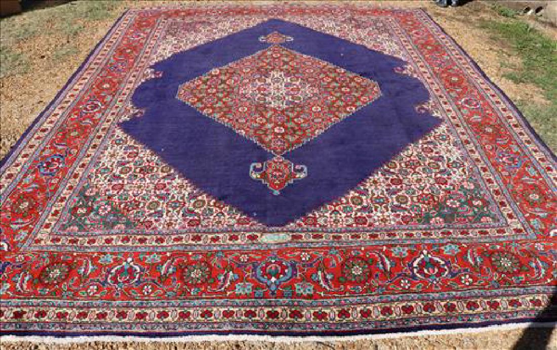 Antique Persian Tabriz Rug, Blue, Red, Orange, Green, (1 of 3)