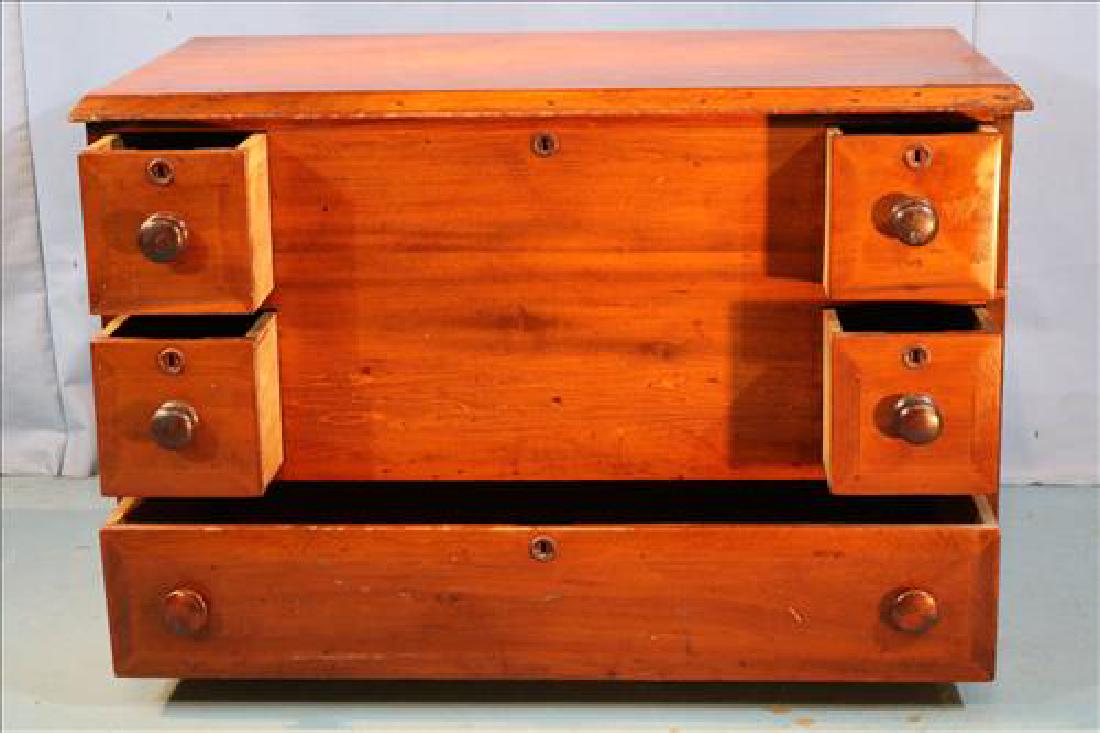 Early primitive walnut hope chest with drawers (1 of 5)