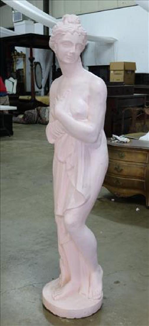 Heavy concrete garden statue of Grecian girl (1 of 3)