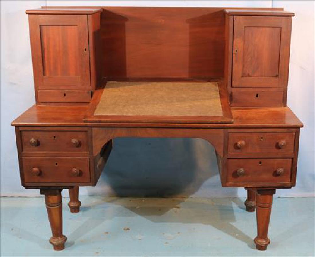 Solid walnut Victorian plantation desk (1 of 4)