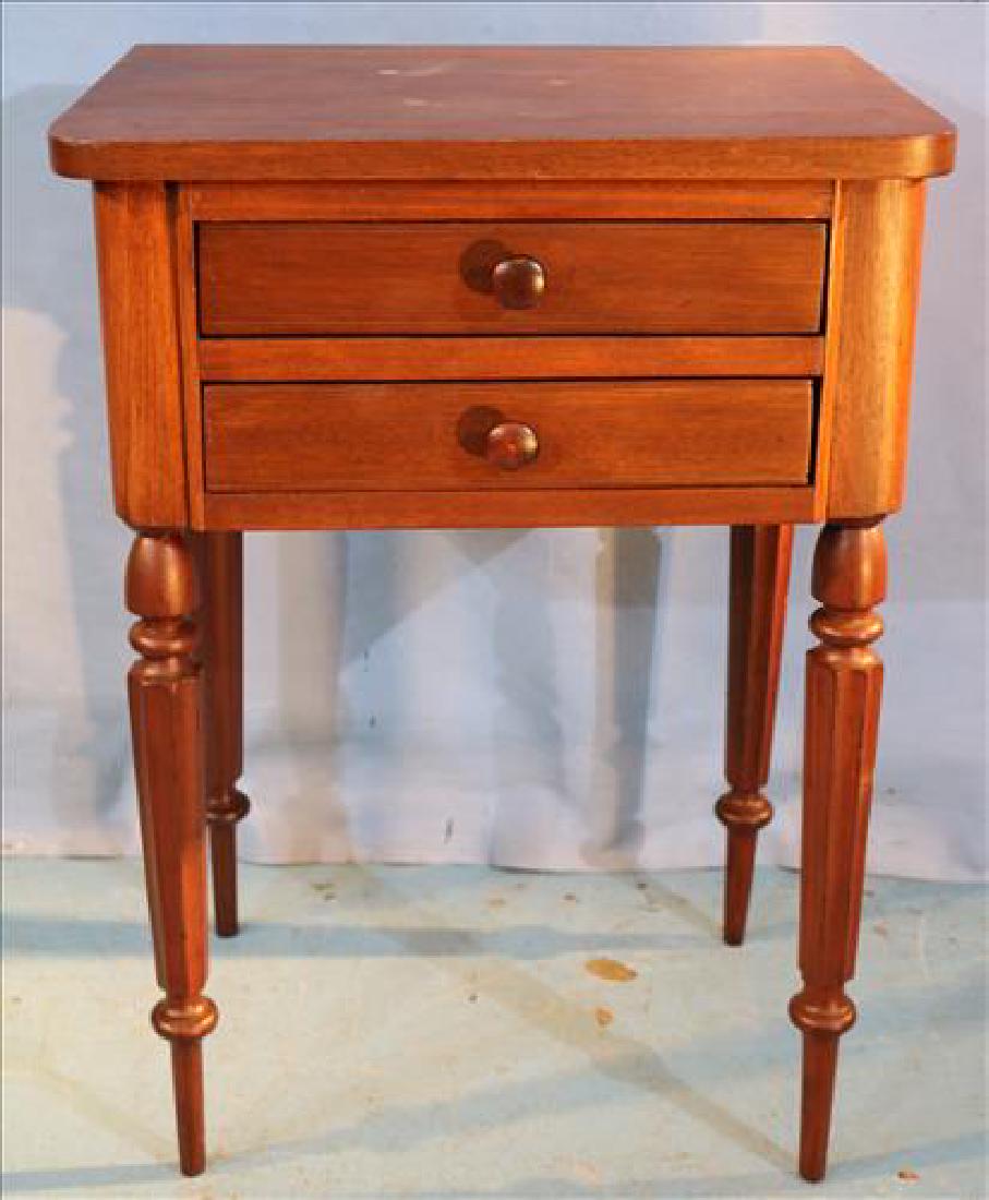 Mahogany 2 drawer night stand (1 of 3)