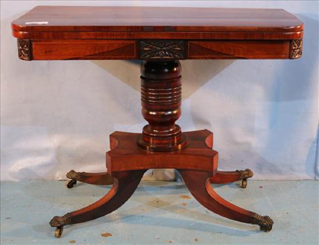 Rosewood Federal game table with original brass feet (1 of 5)