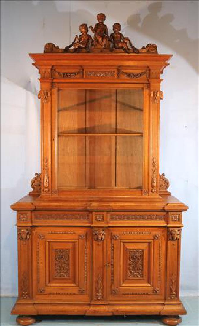 Museum quality French oak cabinet, signed and dated (1 of 8)
