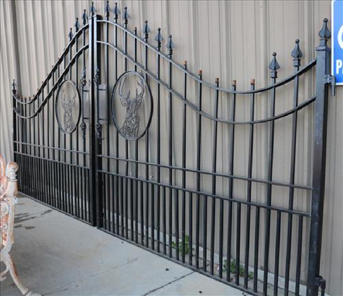 Pair of wrought iron entrance gates, 89 ft. long, 7 ft. (1 of 6)