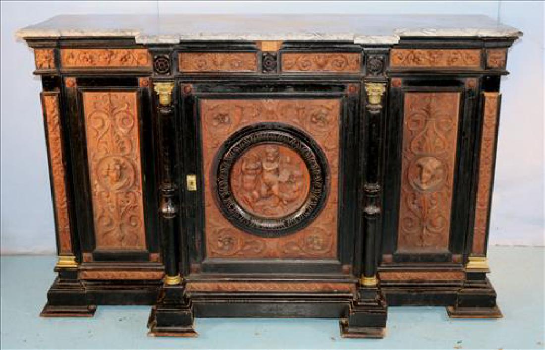 Renaissance Revival parlor cabinet with marble top (1 of 3)