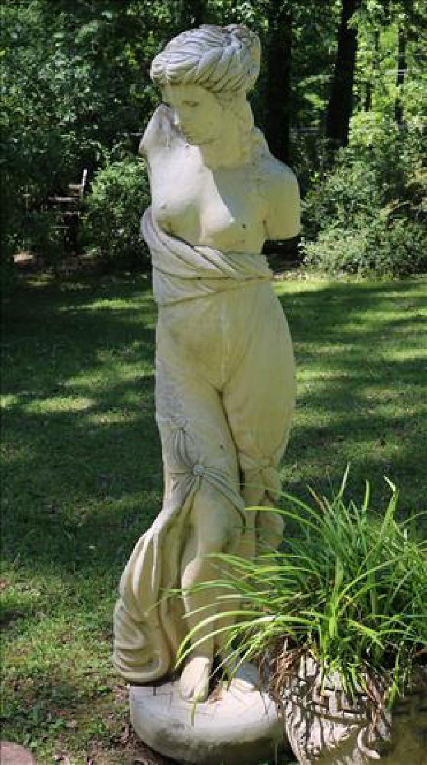 Life-sized concrete statue of Venus, 56 in. T.: Life-sized concrete statue of Venus, 56 in. T.