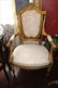 Pair 19th Century French salon chairs with gold gilt