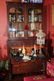Early mahogany secretary with individual glass panes - 3