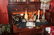 Early mahogany secretary with individual glass panes - 4
