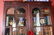 Early mahogany secretary with individual glass panes - 6