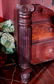 Early mahogany secretary with individual glass panes - 7