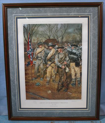 Print, Army of Northern Virginia CSA, 32 x 25: Print, Army of Northern Virginia CSA, by Rick Reeves, 396 of 550, signed and dated, 32 x 25