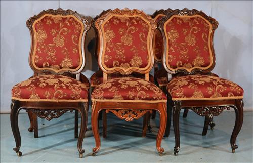Set of 6 Rosewood Victorian dining chairs by A. Roux (1 of 6)
