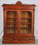 Walnut Victorian 2 door bookcase with drawers