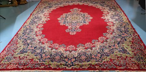 Kerman room size hand knotted Persian rug (1 of 5)