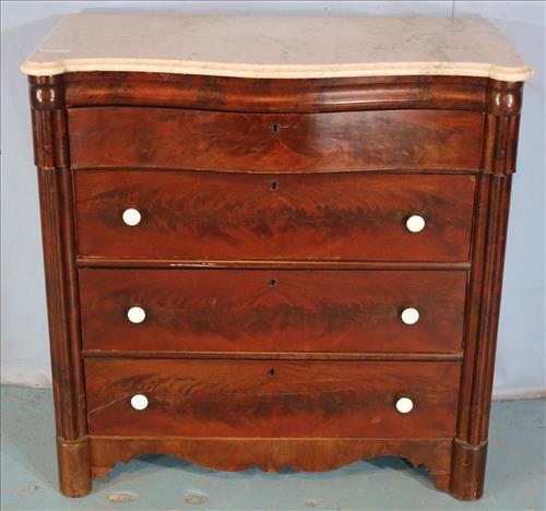 Mahogany Empire 4 drawer chest (1 of 4)