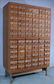 Old oak card file cabinet with 72 drawers - 2
