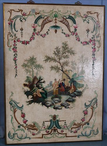 Wall plaque of Indian garden scene, 50 x 35 (1 of 2)