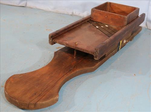 2 piece old primitive kraut cutter, 11 in. T, 58 in. L. (1 of 2)