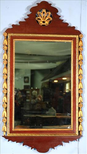 Federal mahogany gold gilded hanging mirror (1 of 4)