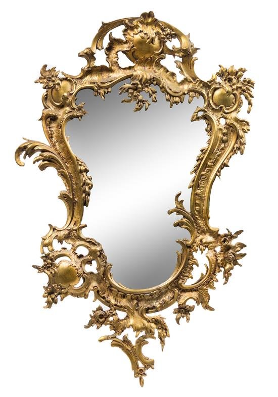19th Century Very Ornate Gilt Bronze Wall Mirror (1 of 5)
